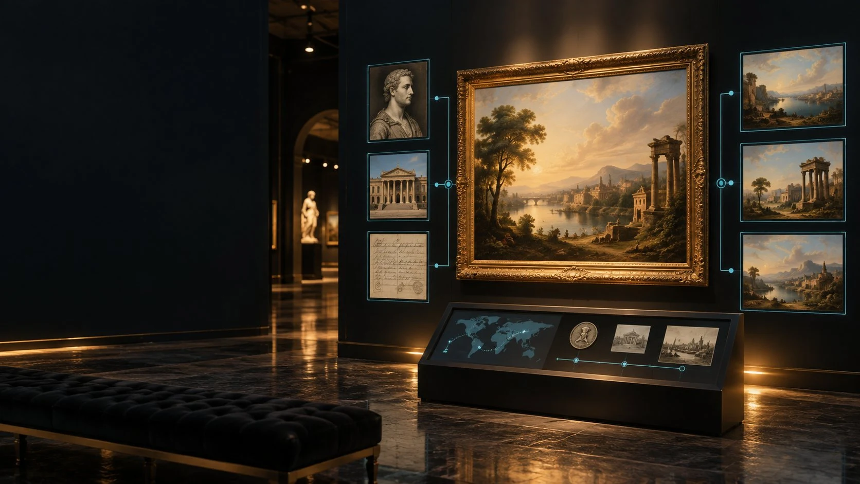 Art and Museum Explorer editorial illustration